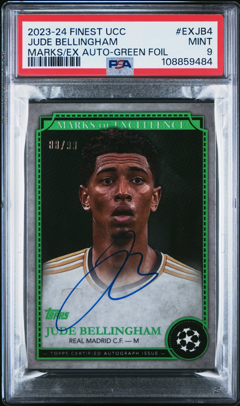 Jude Bellingham · Topps Finest UEFA Club Competitions Marks Of Excellence Autographs, front