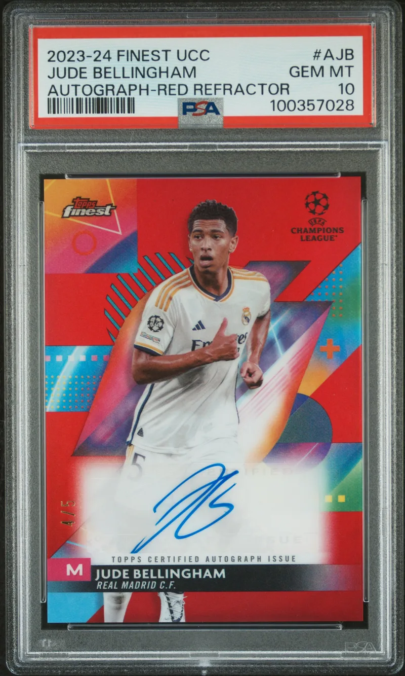 Jude Bellingham · Topps Finest UEFA Club Competitions Autographs, front