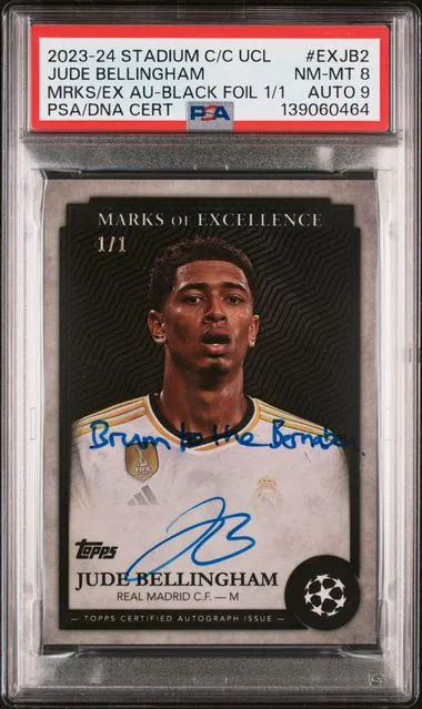 Jude Bellingham — Topps Stadium Club Chrome UEFA Club Competitions Marks Of Excellence Autographs