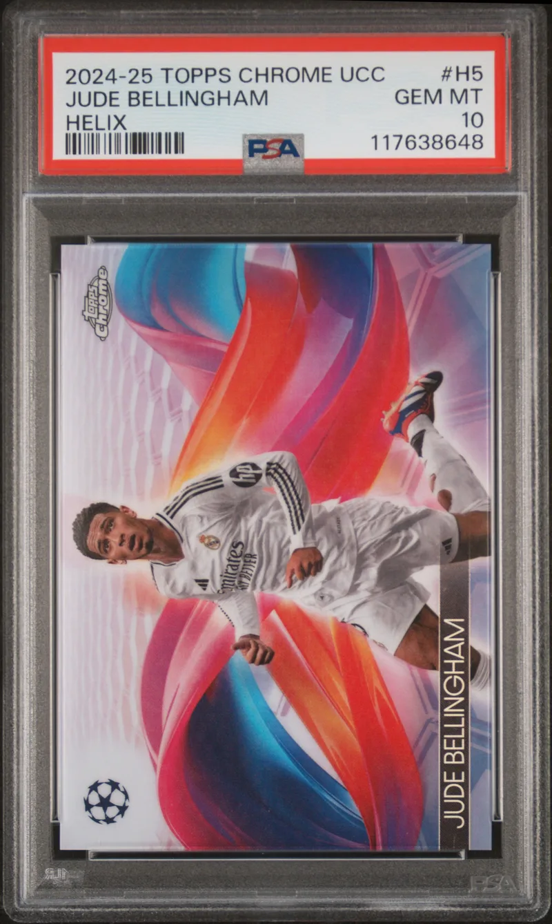 Jude Bellingham Topps Chrome UEFA Club Competitions Helix, front