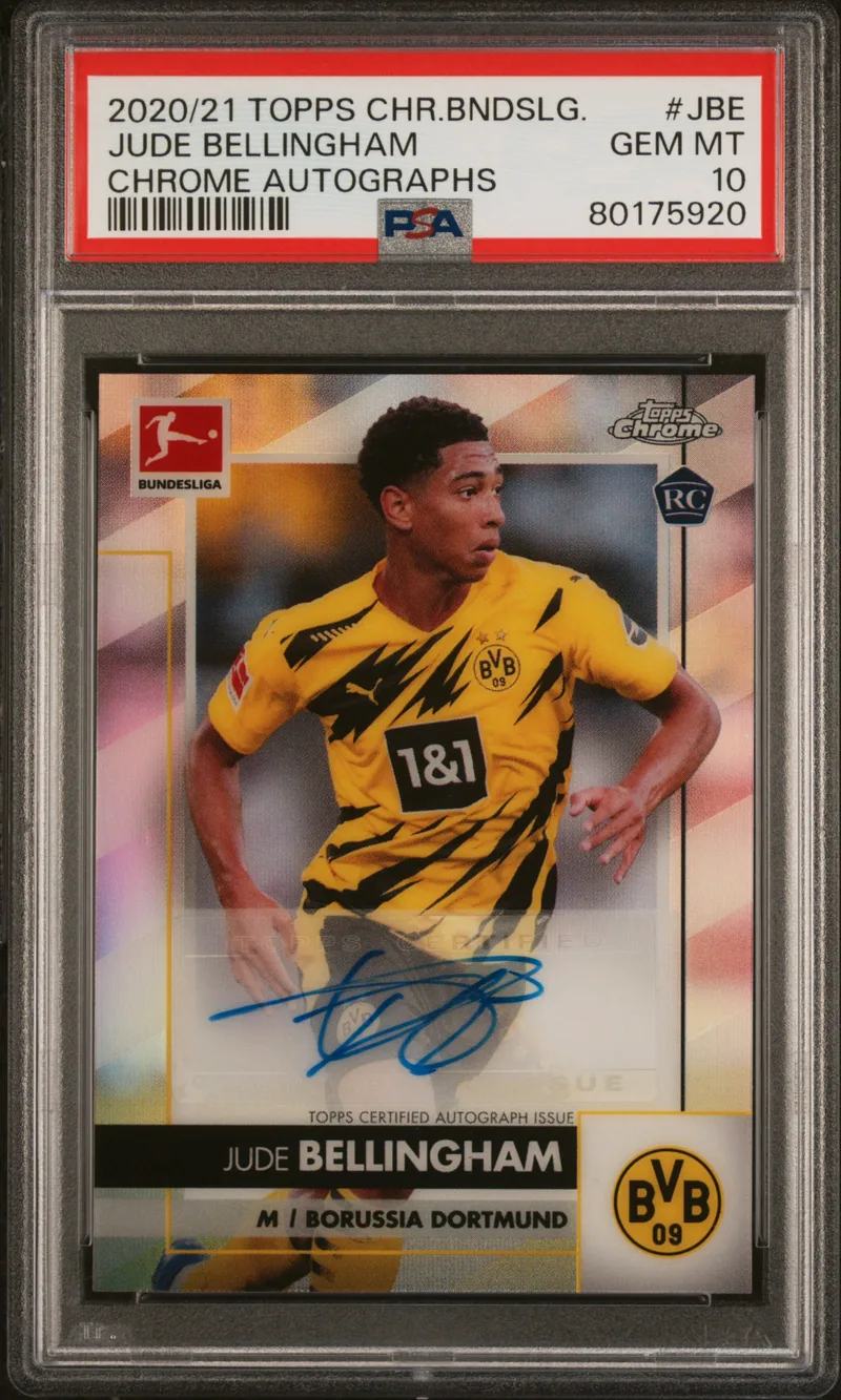 Jude Bellingham Topps Chrome Bundesliga Chrome Autographs, front