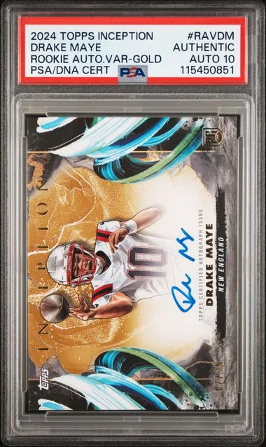 Drake Maye · Topps Inception Rookie Autograph Variations, front
